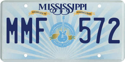 MS license plate MMF572