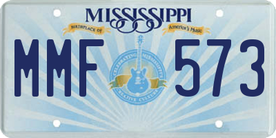 MS license plate MMF573