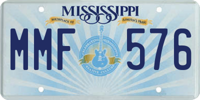 MS license plate MMF576