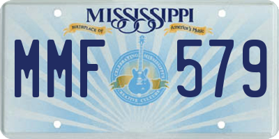 MS license plate MMF579