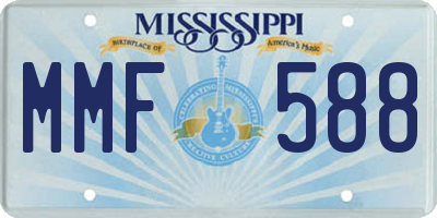 MS license plate MMF588