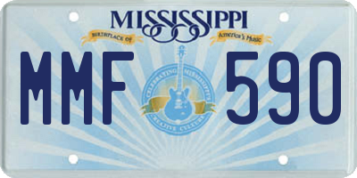 MS license plate MMF590