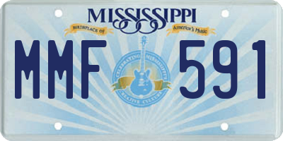 MS license plate MMF591