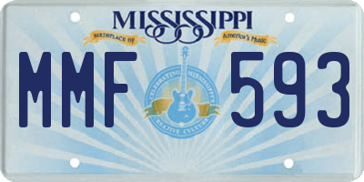 MS license plate MMF593