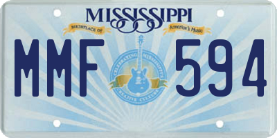 MS license plate MMF594