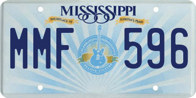 MS license plate MMF596