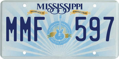 MS license plate MMF597
