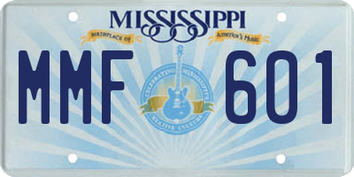 MS license plate MMF601