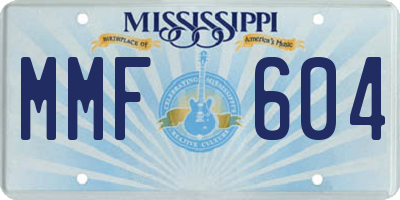 MS license plate MMF604