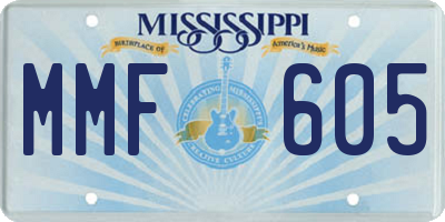 MS license plate MMF605