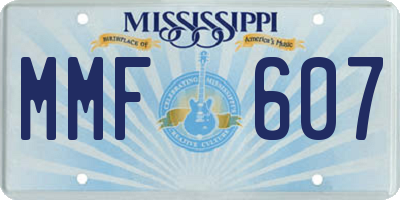 MS license plate MMF607