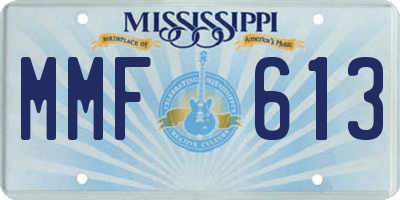 MS license plate MMF613