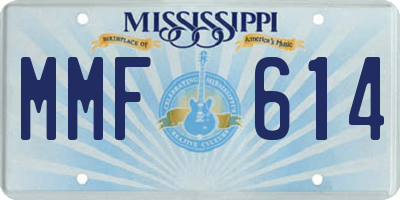 MS license plate MMF614