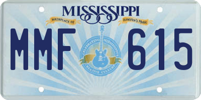 MS license plate MMF615