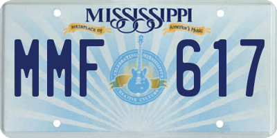 MS license plate MMF617