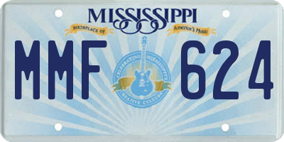 MS license plate MMF624