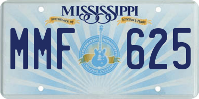 MS license plate MMF625