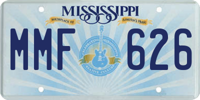 MS license plate MMF626