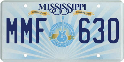 MS license plate MMF630