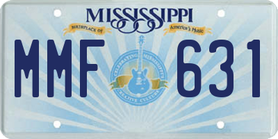 MS license plate MMF631