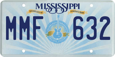 MS license plate MMF632