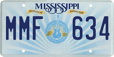 MS license plate MMF634