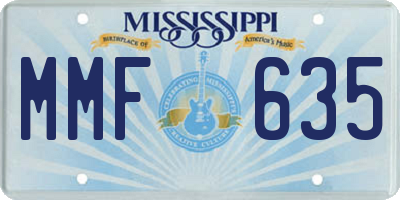 MS license plate MMF635