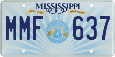 MS license plate MMF637
