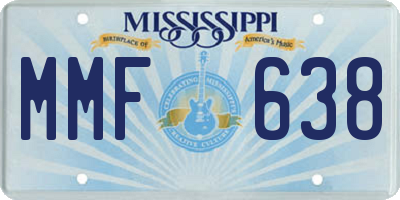 MS license plate MMF638