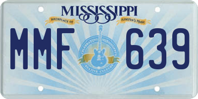 MS license plate MMF639