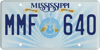 MS license plate MMF640
