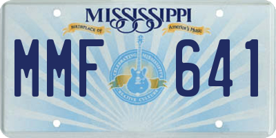 MS license plate MMF641