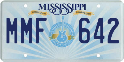 MS license plate MMF642