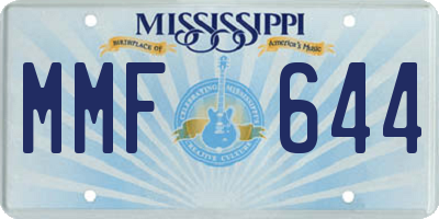 MS license plate MMF644