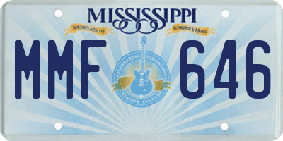 MS license plate MMF646