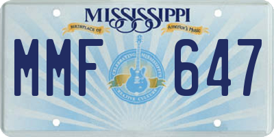 MS license plate MMF647
