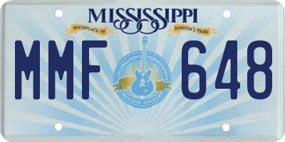 MS license plate MMF648