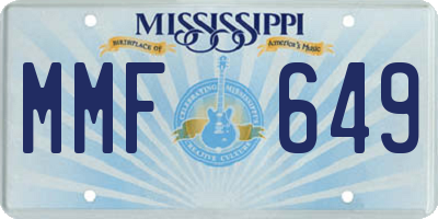 MS license plate MMF649
