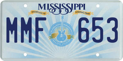 MS license plate MMF653