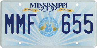 MS license plate MMF655