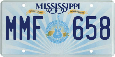 MS license plate MMF658