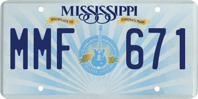 MS license plate MMF671