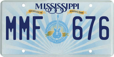 MS license plate MMF676