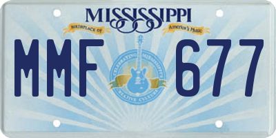 MS license plate MMF677