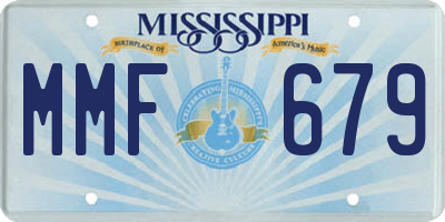 MS license plate MMF679
