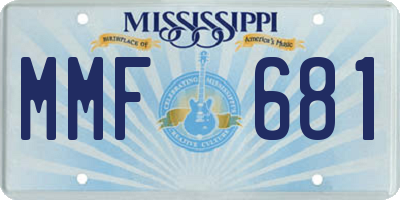 MS license plate MMF681