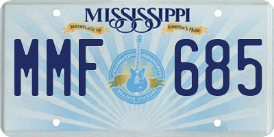 MS license plate MMF685
