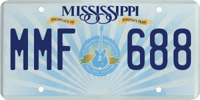 MS license plate MMF688