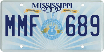 MS license plate MMF689