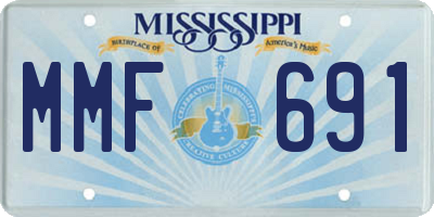 MS license plate MMF691